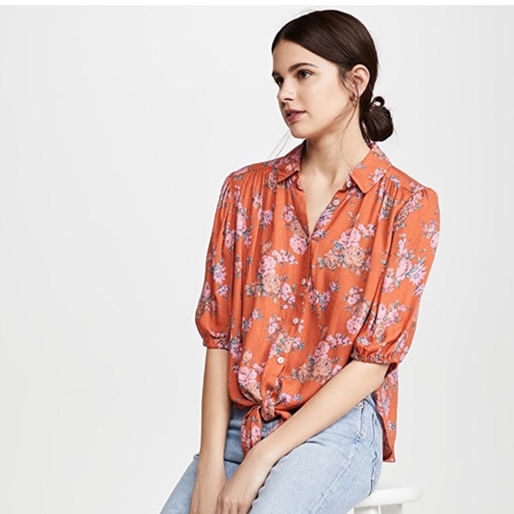 Free People Celia Flowered Blouse - Picture 5 of 10